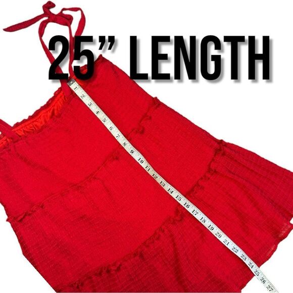 Altar'd State Red Mini Sundress with Square Neck Sz L - Picture 7 of 10
